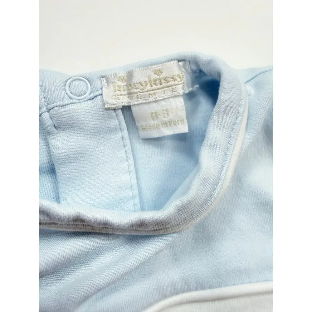 Kissy Kissy Light Blue Train Footie